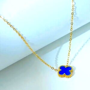 Two-sided four-leaf clover necklace for women